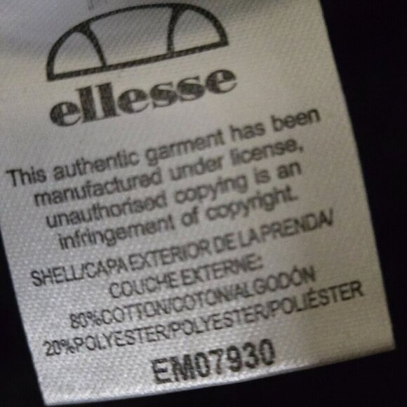 Ellesse Agata Sweatshirt Navy Crewneck Logo Print 90s Size XL - Picture 9 of 10